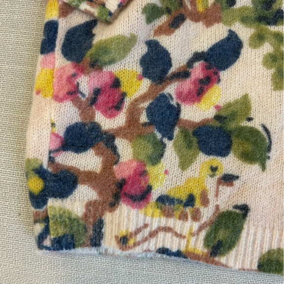 Sezane Orphee Jumper Sweater - Multi Color French Knit Floral Soft Casual - Picture 8 of 12